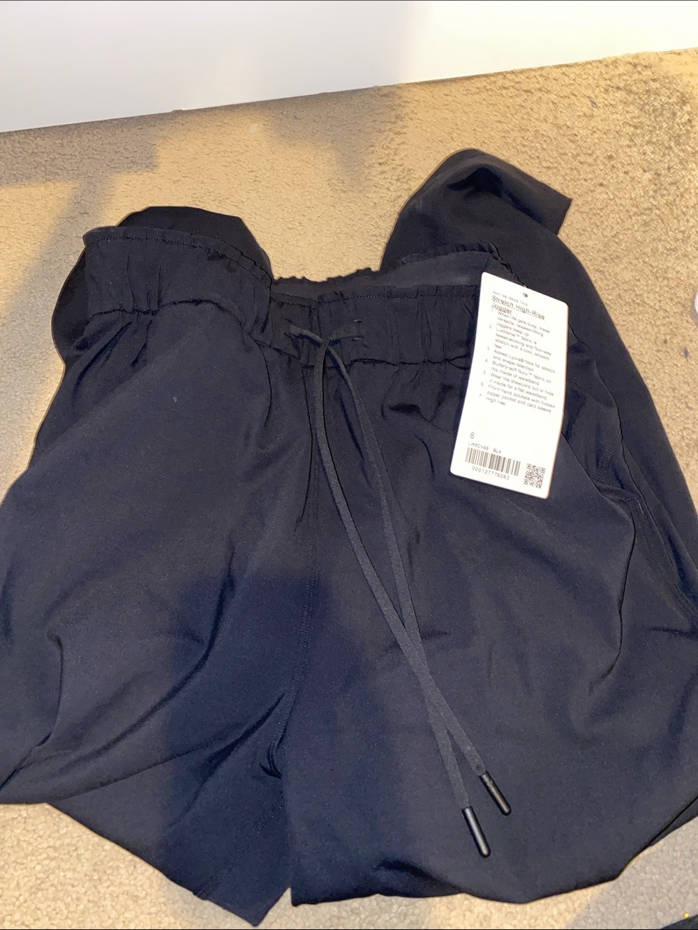 Lululemon stretch high rise Black joggers